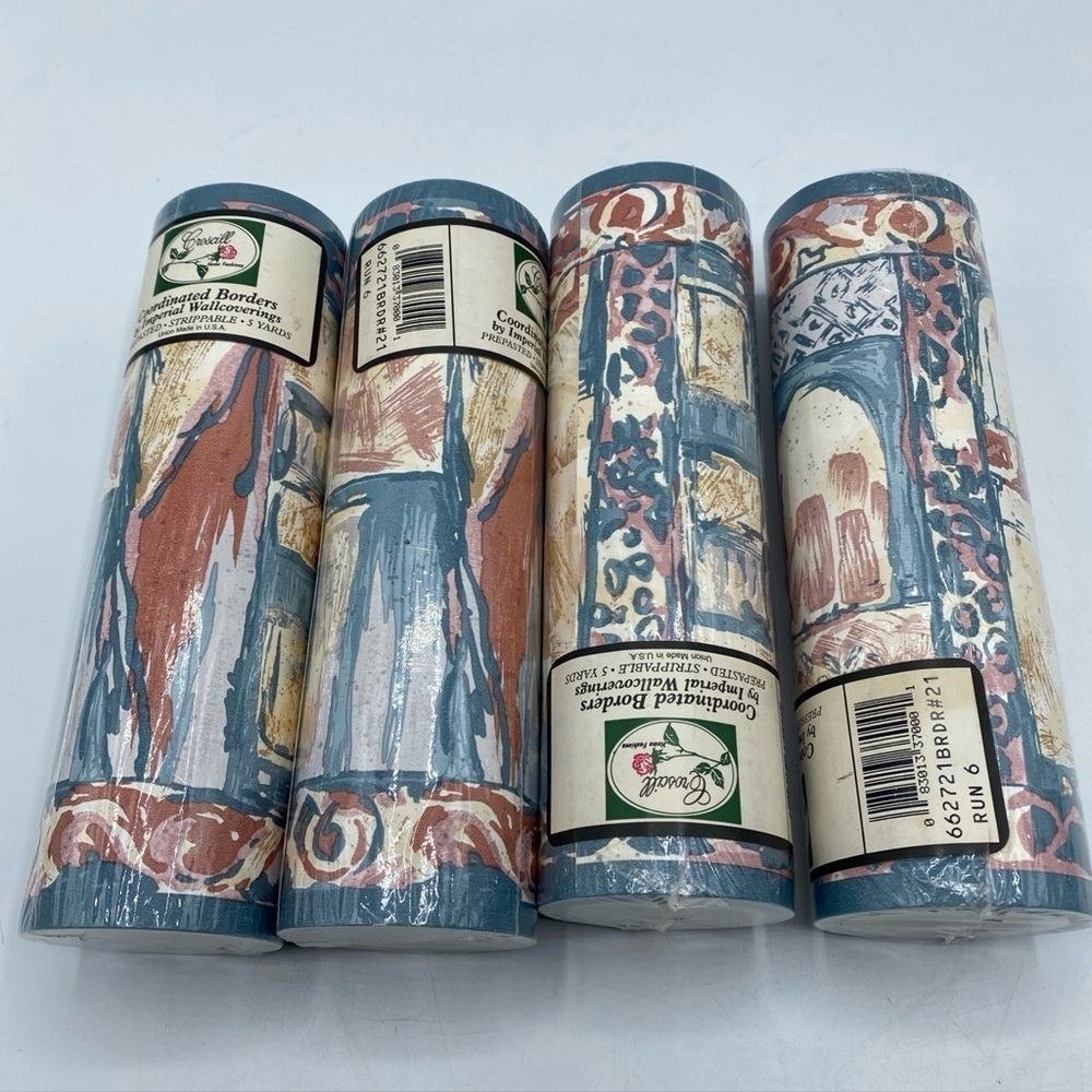 Croscill Coordinated Borders Imperial Wallcoverings Vintage 5 Yds Each Abstract